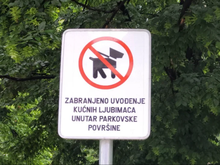 Parkovi kucni ljubimci zabrana
