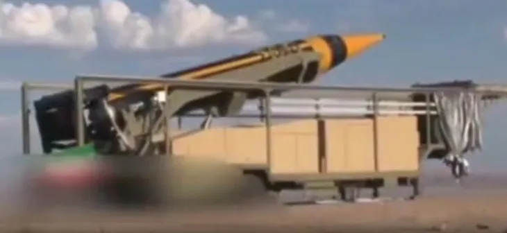 Iran balistička raketa sa više bojevih glava Kheibar Shekan Screenshot