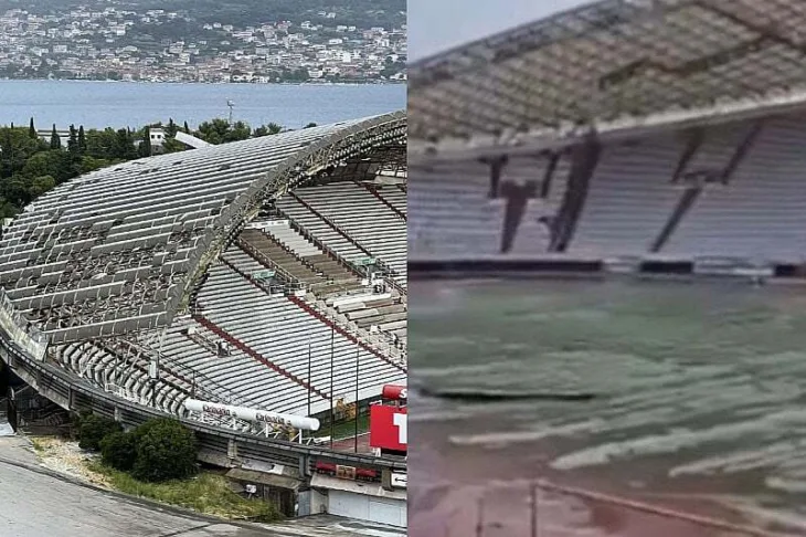 Poljud tesko ostecen u velikoj oluji