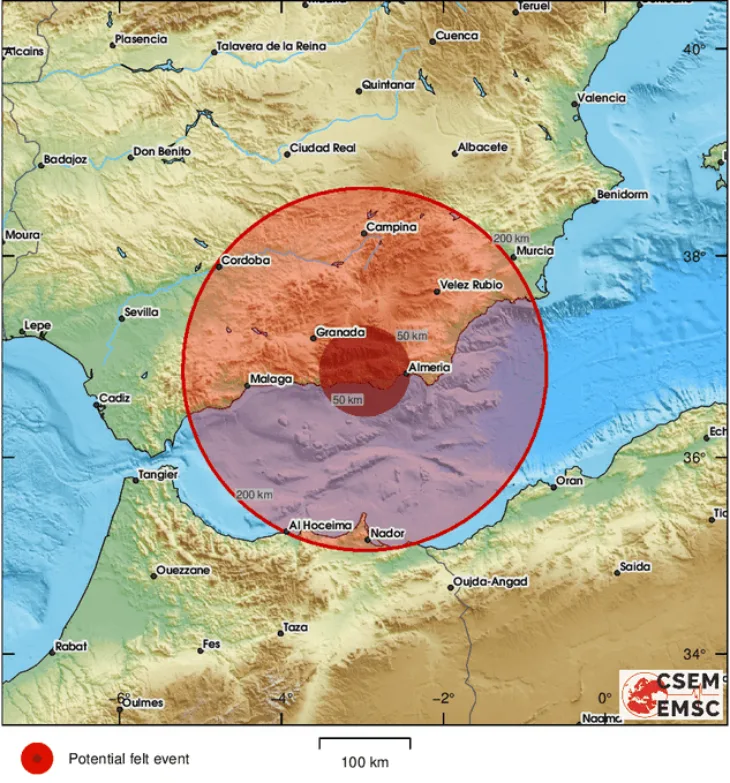 Zemljotres pogodio juznu obalu Spanija