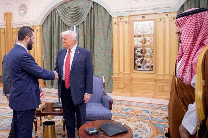 Ahmed Al-Sharaa, Donald Trump i Mohammed Bin Salman