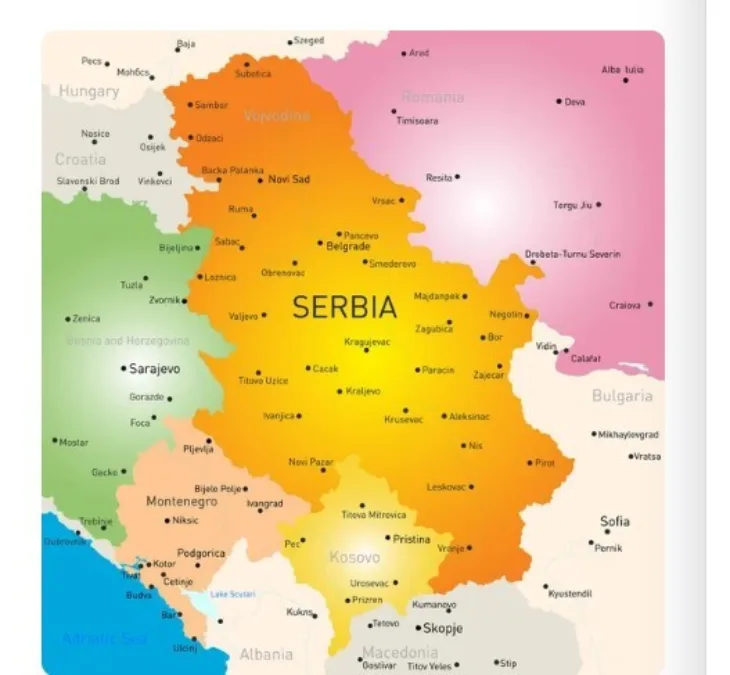 Srbija mapa