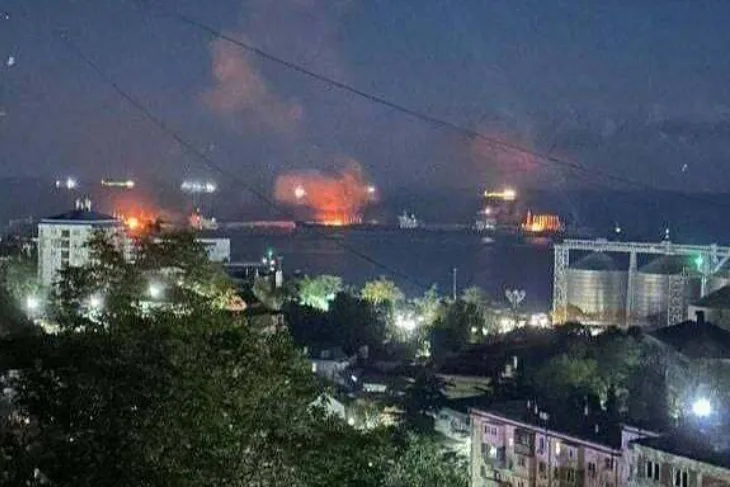 Ukrajina dronovima napala kljucnu rusku luku Foto: Twitter/ Nexta_tv