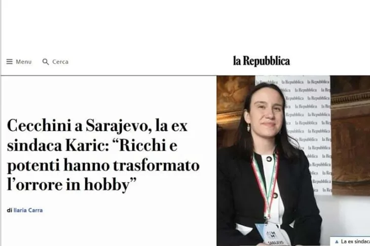 Sarajevo snajperisti Benjamina Karic Sarajevo safari