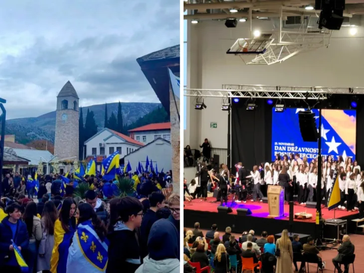 Defile ucenika ulicama Stoca povodom Dana drzavnosti