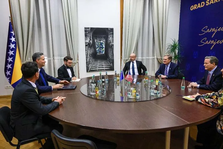 Denis Becirovic  Donald Norcross Mike Turner s američkim kongresmenima Foto: Predsjedništvo BiH