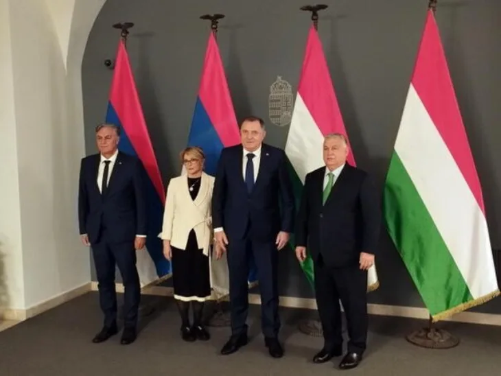 Dodik Karan i Trisic Babic sa Orbanom u Madarskoj