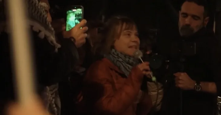 Greta Thunberg gaza rim protesti