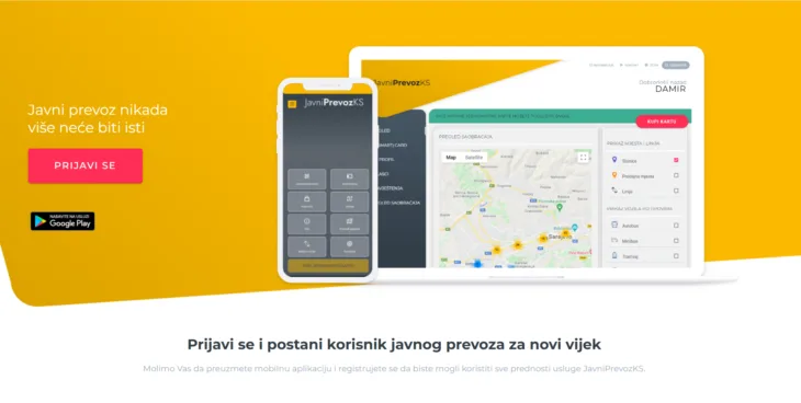Aplikacija Javni Prevoz KS