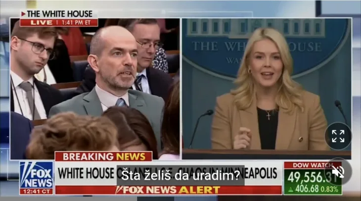 Karoline Leavitt pitanje novinara