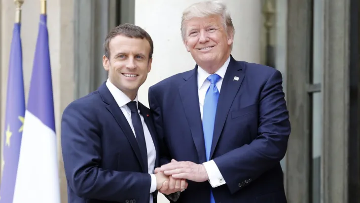 Donald Trump Emmanuel Macron