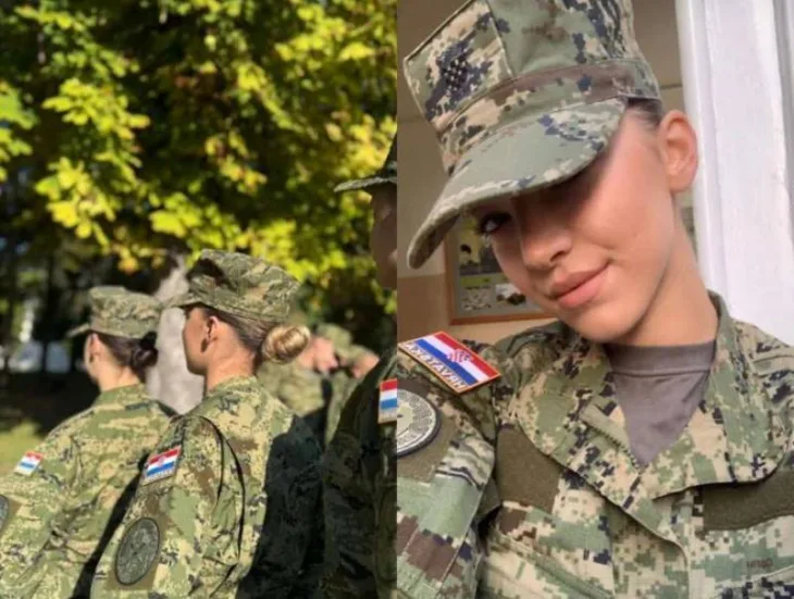 Jelica Gacic iz Tomislavgrada otisla na vojnu obuku Hrvatske vojske