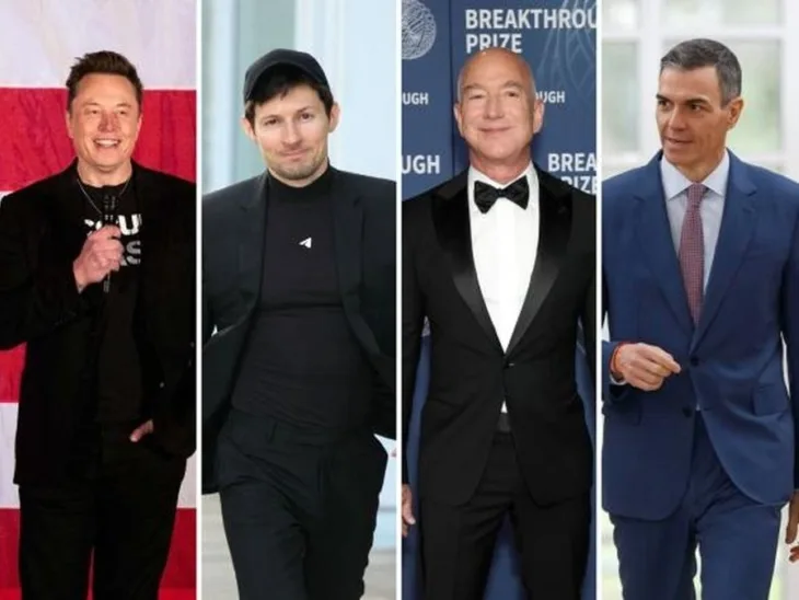 Elon Musk Pavel Durov Telegram Jeff Bezos Amazon Pedro Sanchez