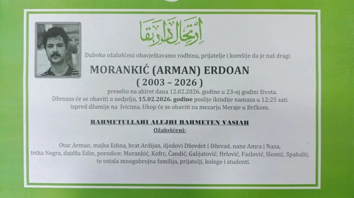 Dzenaza mladicu Erdoan Morankic