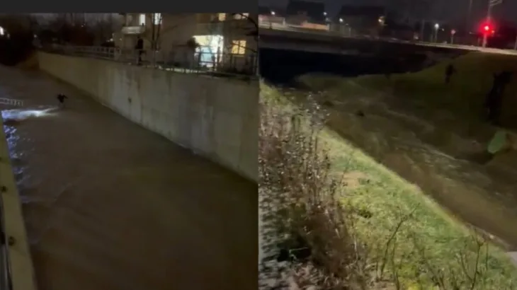 Sarajlija i pripadnici GSS a spasili stariju zenu iz rijeke na Dobrinji