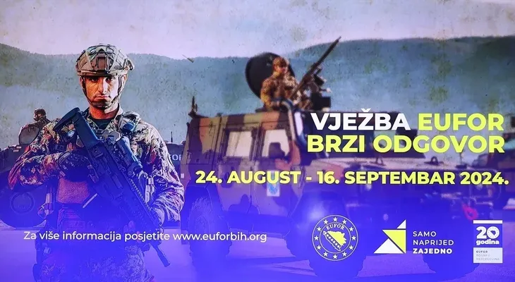 eufor vježba BiH vojnici iz 23 države: "Građani mogu biti mirni"