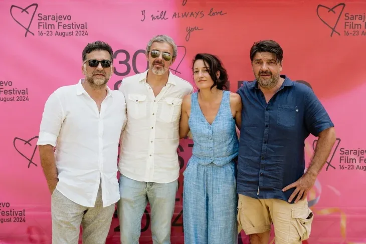 Danis Tanović, Uliks Fehmiu, Anja Matković i Goran Navojec Foto: Press