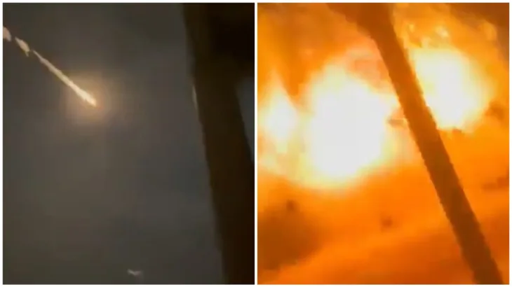 Snimak udara iranske balisticke rakete na americku bazu u Saudijskoj Arabiji