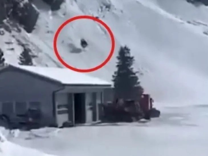 Gondola pala na skijalistu u Svicarskoj