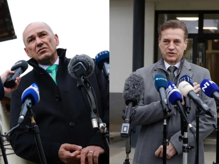 Robert Golob Janez Janša