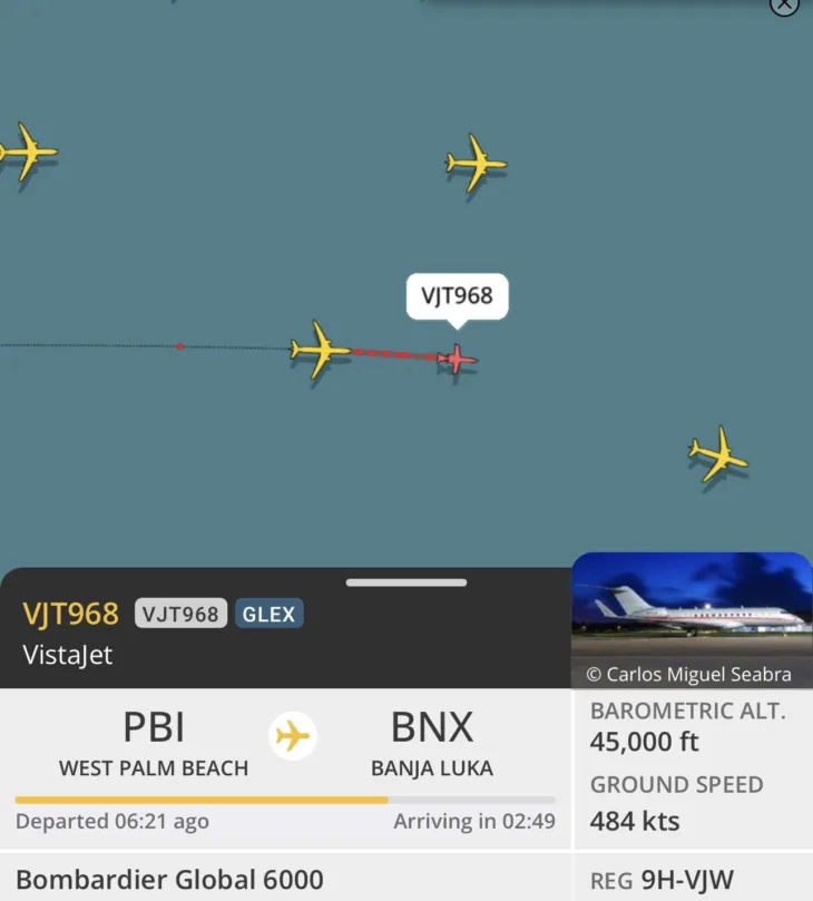 avion trump junior flightradar24