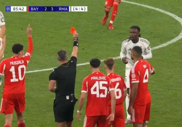 Eduardo Camavinga Vinčić pokazao žuti karton Camavingi