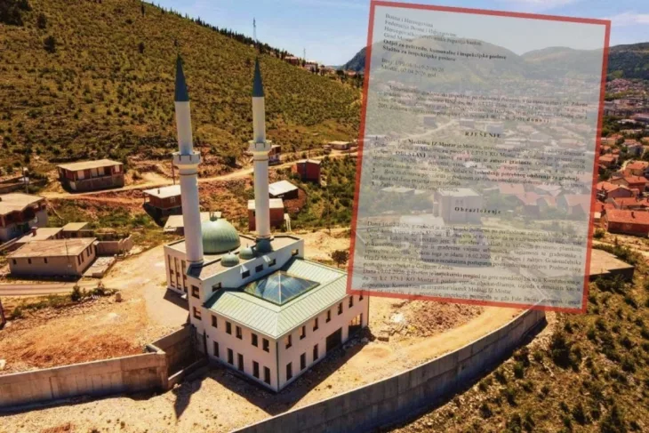 Mostar Džamija u Gornjem Zaliku bez dozvole