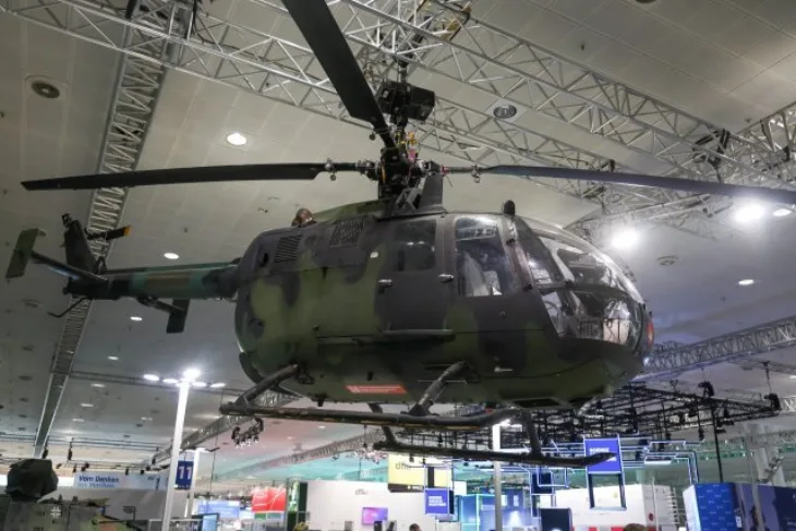 Helikopter njemacke vojske prikazan je na Hannover Messe 2026
