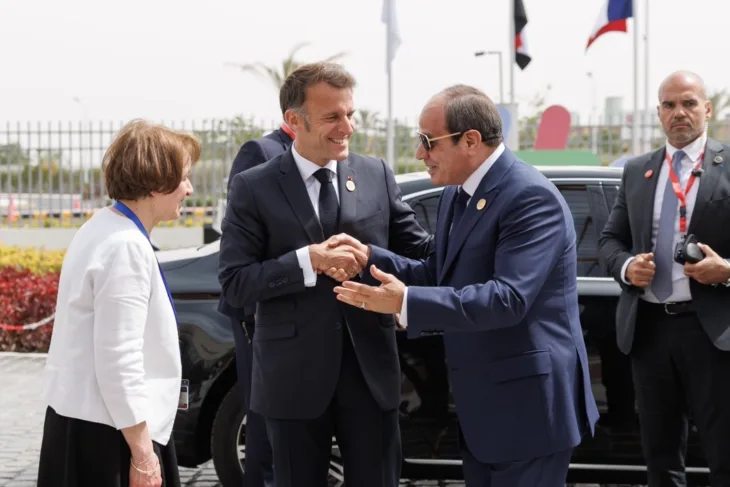 Emmanuel Macron i Abdel Fattah al-Sisi