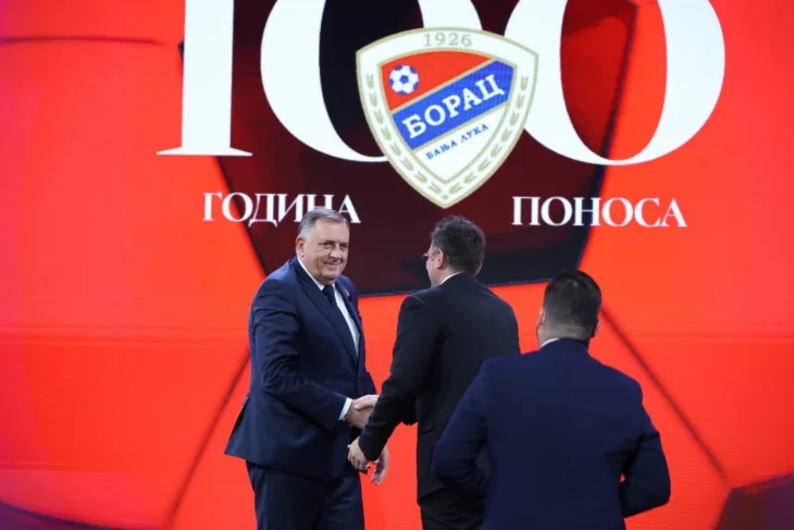 Dodik FK Borac svečana Akademija/ ZIPAPHOTO/Borislav Zdrinja