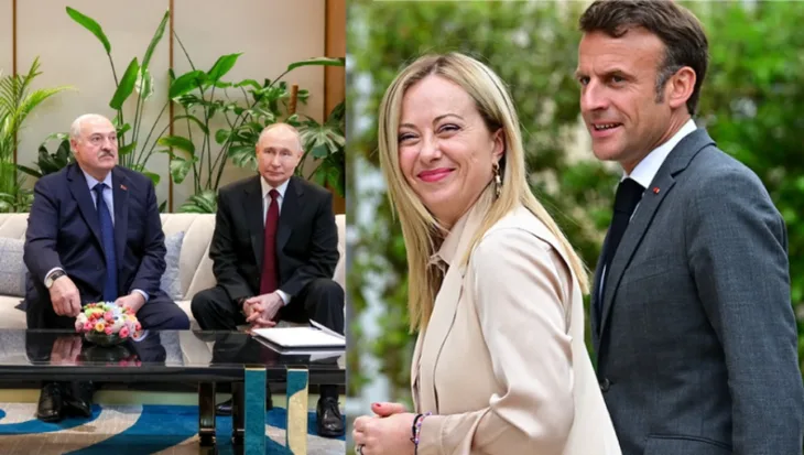 Aleksandar Lukasenko Putin Meloni i Macron