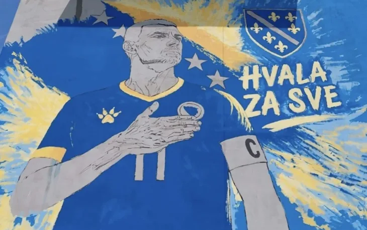 edin dzeko mural breza