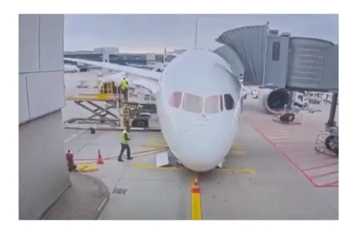Ostecen avion u Frankfurt