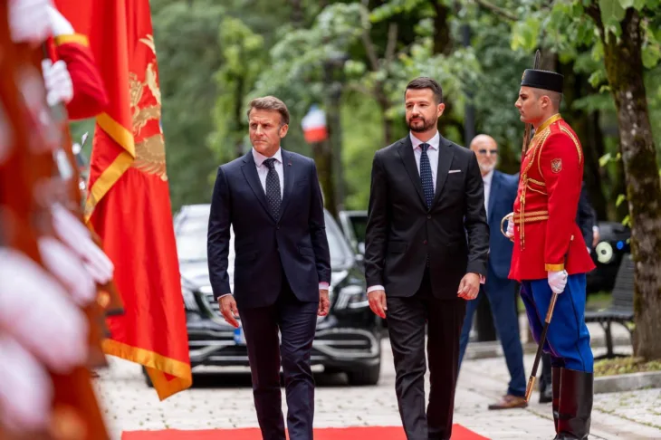 Macron i Milatovic crna gora