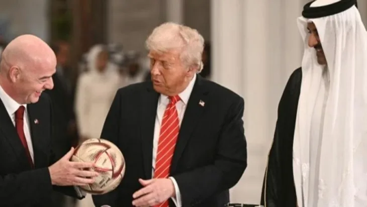 Gianni Infantino Donald Trump Tamim bin Hamad al Thani