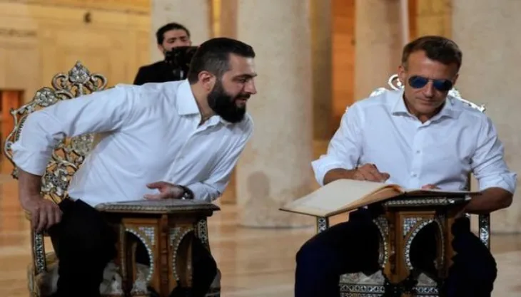 Emmanuel Macron Ahmed al Sharaa Sirija dzamija