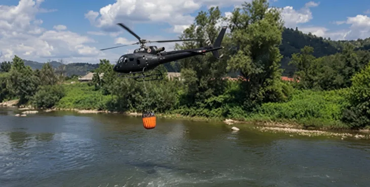 Helikopter ZDK požar maglaj