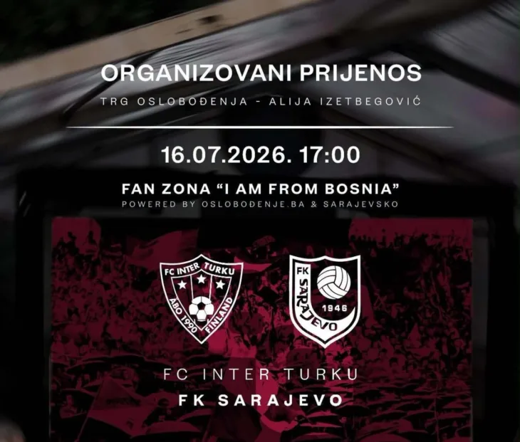 FK Sarajevo organizuje javno gledanje utakmice protiv Inter Turkua