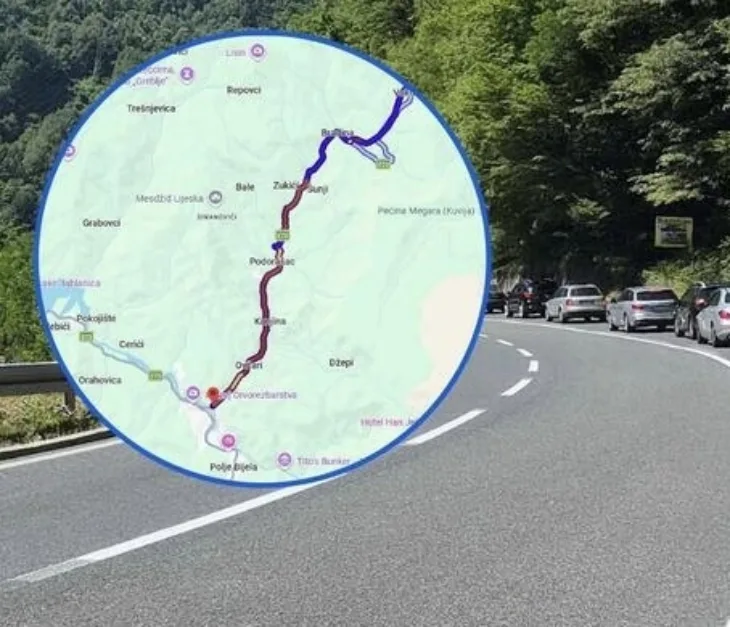gužve u saobraćaju Jablanica