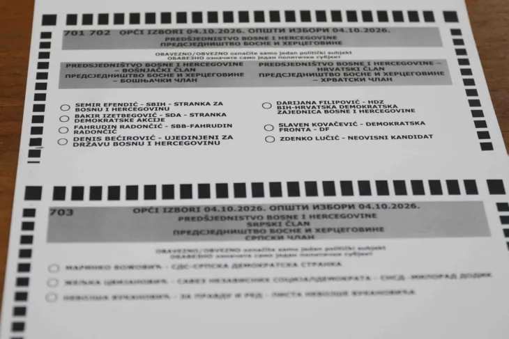 Novi glasacki listici za izbore 1