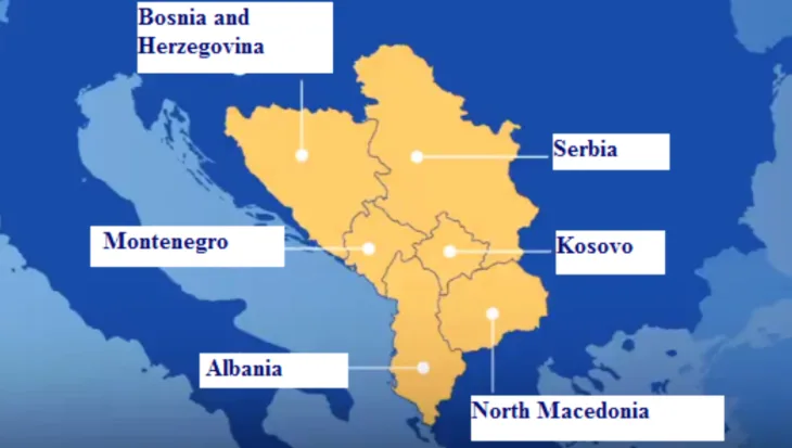 Zapadni balkan mapa