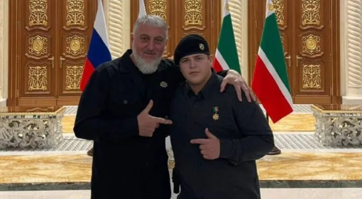 Kadirov sa sinom