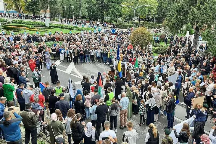 Sanski most protest palestina