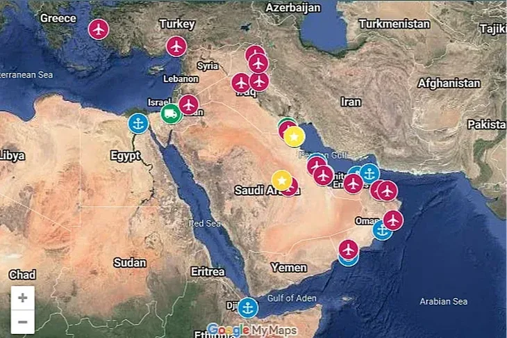 Americke baze na Bliskom istoku