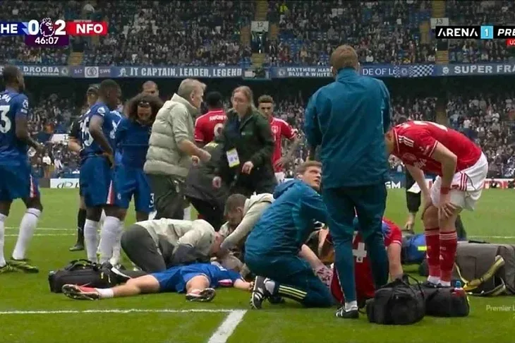 Chelsea Jesse Derry Prvotimac Chelseaja duže od pet minuta nepomično ležao nakon stravičnog udarca