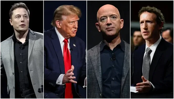 Donald Trump Elon Musk Mark Zuckerberg