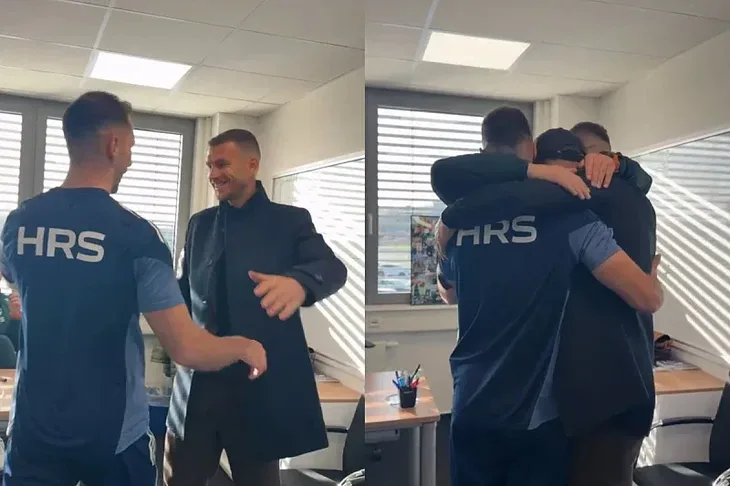 Edin Dzeko Miron Muslic Nikola Katic