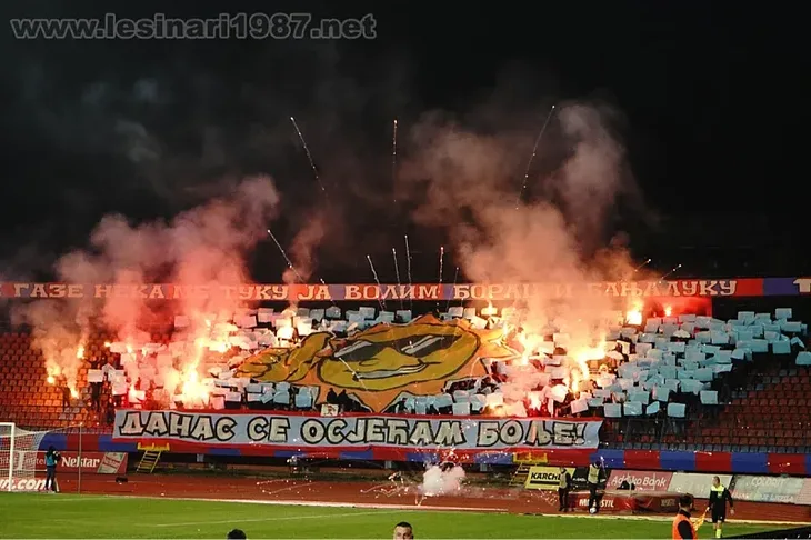 FK Borac navijaci lesinari Foto: lesinari1987.net