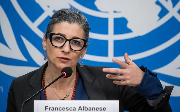 Francesca Albanese foto Fabrice Coffrini / AFP