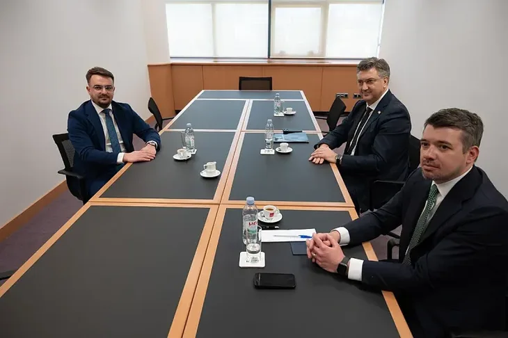 Davor Pranjić i Andrej Plenković